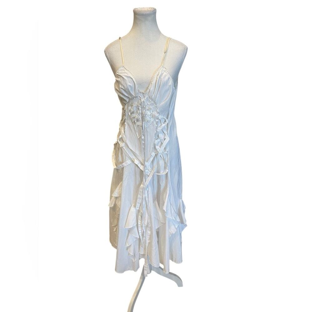 Luna Luz White Woman’s Sleeveless Dress Size L